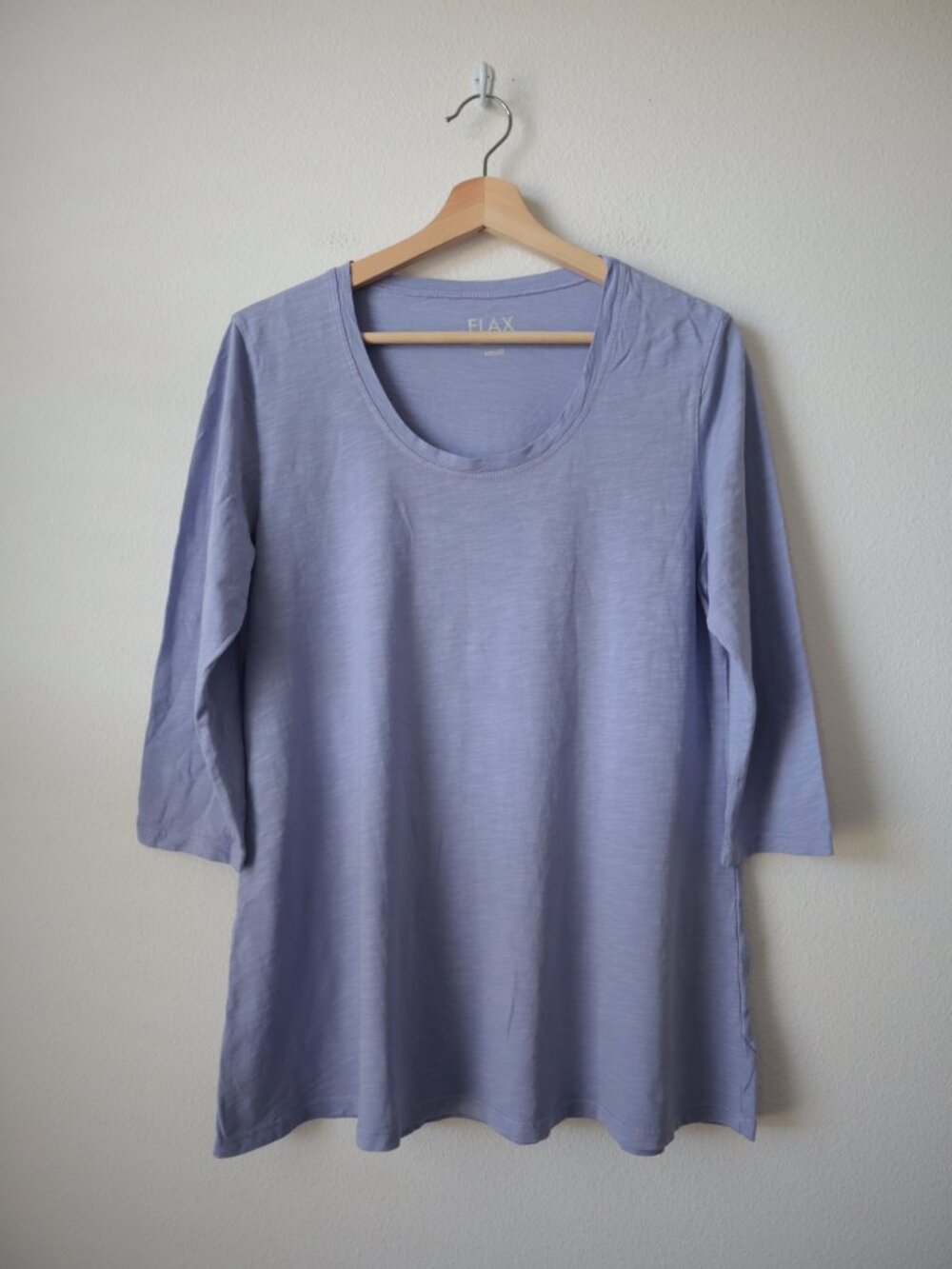FLAX Lavender 3/4 Sleeve Tunic Tee | S